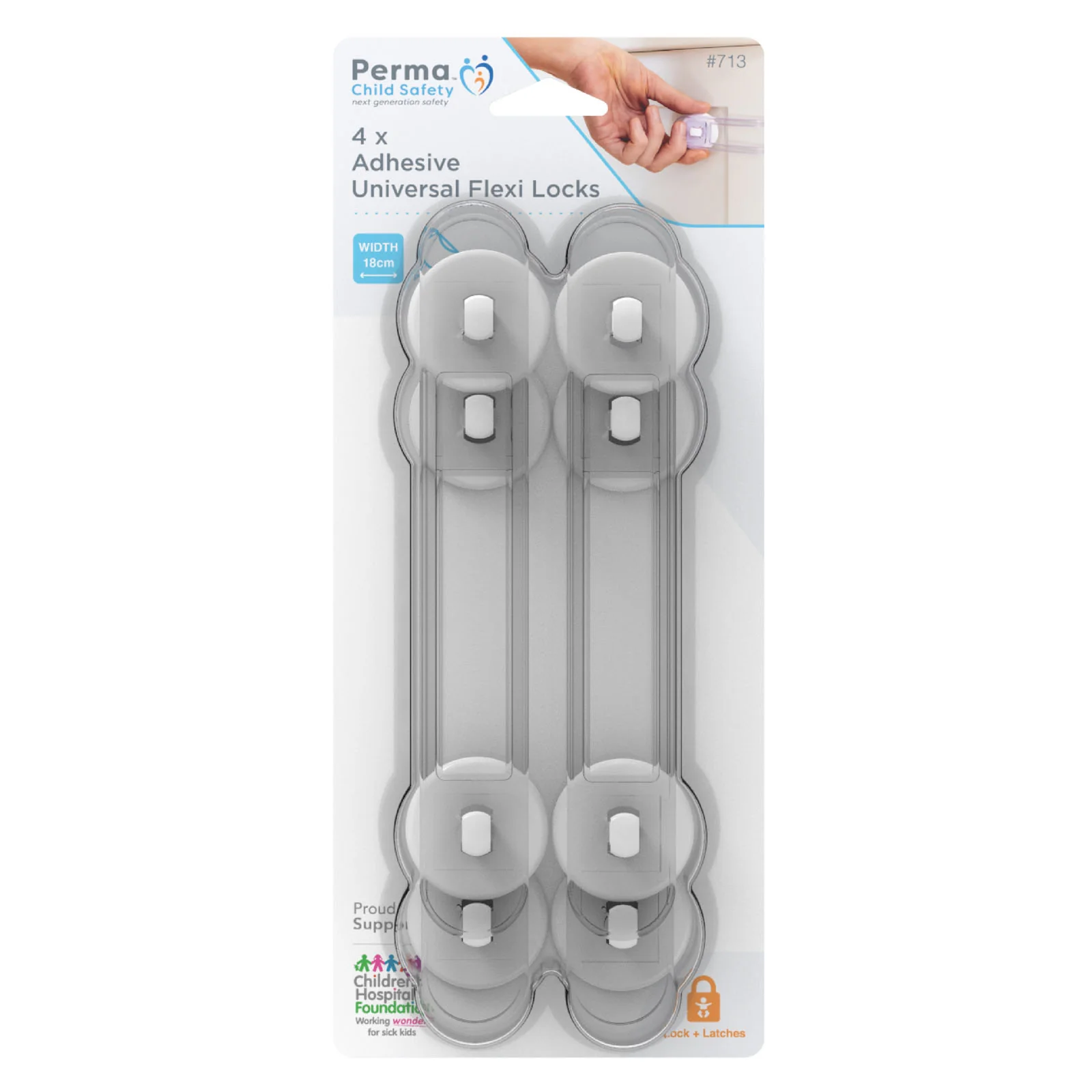 18cm Adhesive Universal Flexi Locks - Image 3