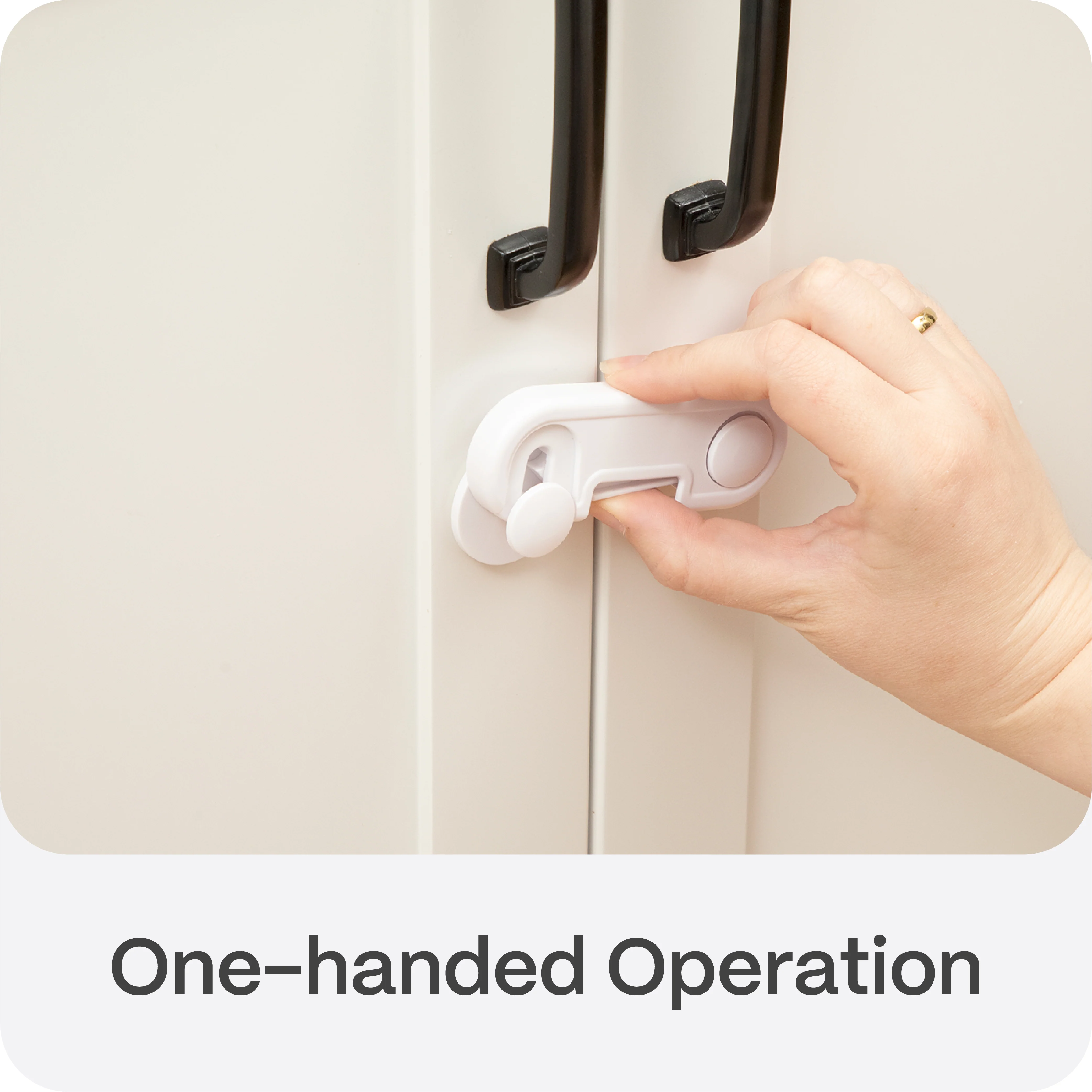 Adhesive Cabinet Latches | White - Image 4