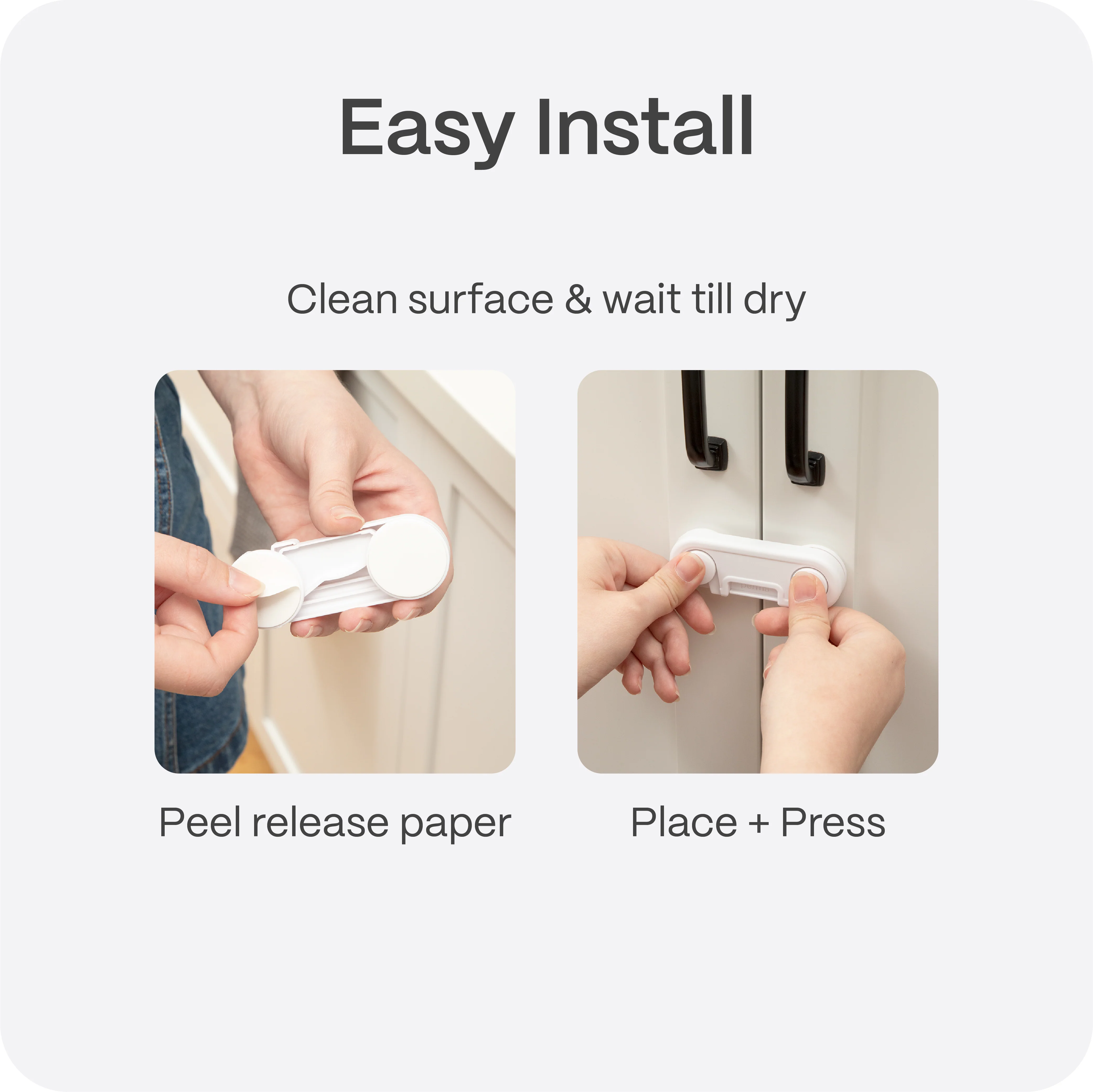 Adhesive Cabinet Latches | White - Image 6