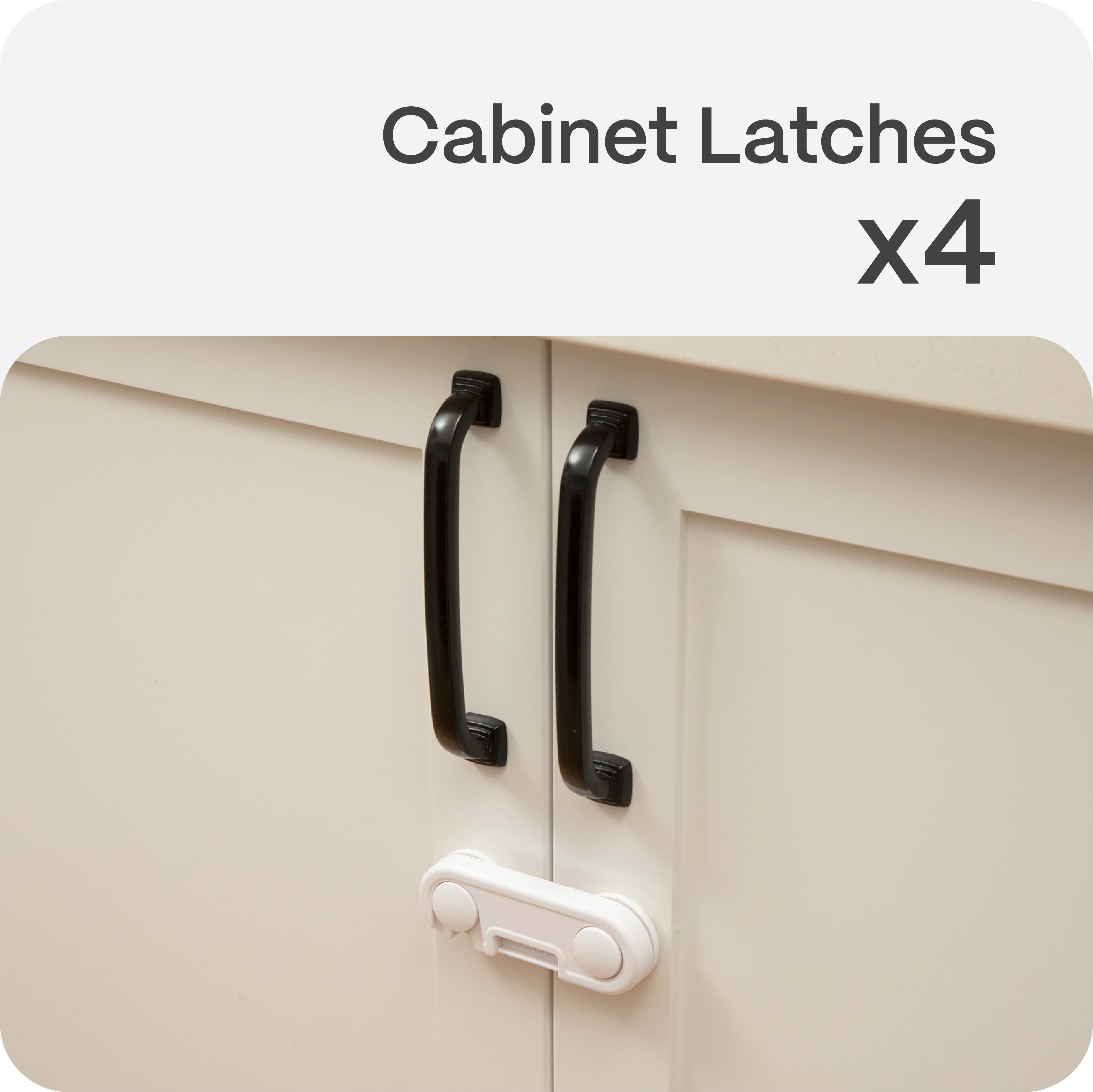 Adhesive Cabinet Latches | White - Image 7
