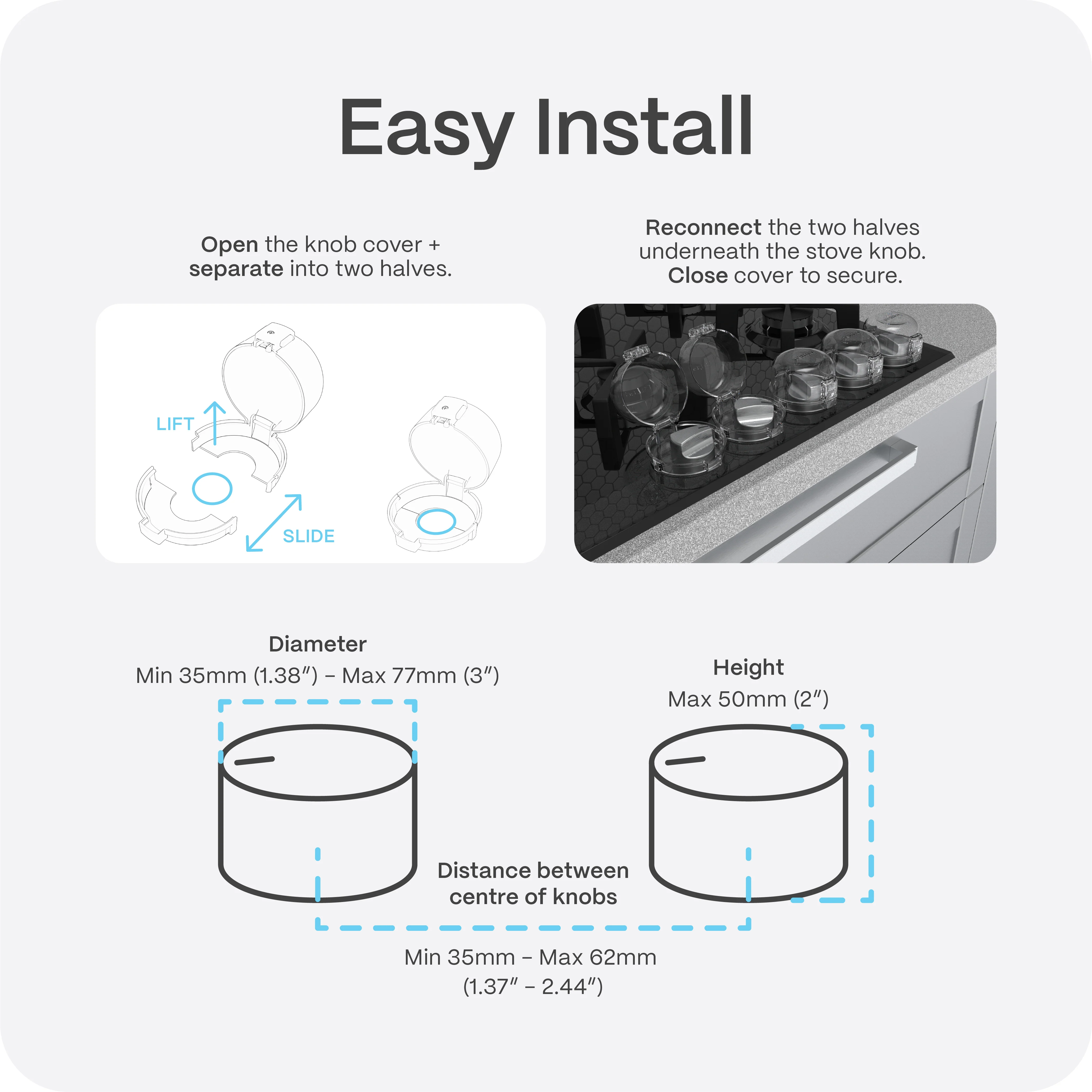 Clip-on Stove & Oven Knob Covers - Image 6